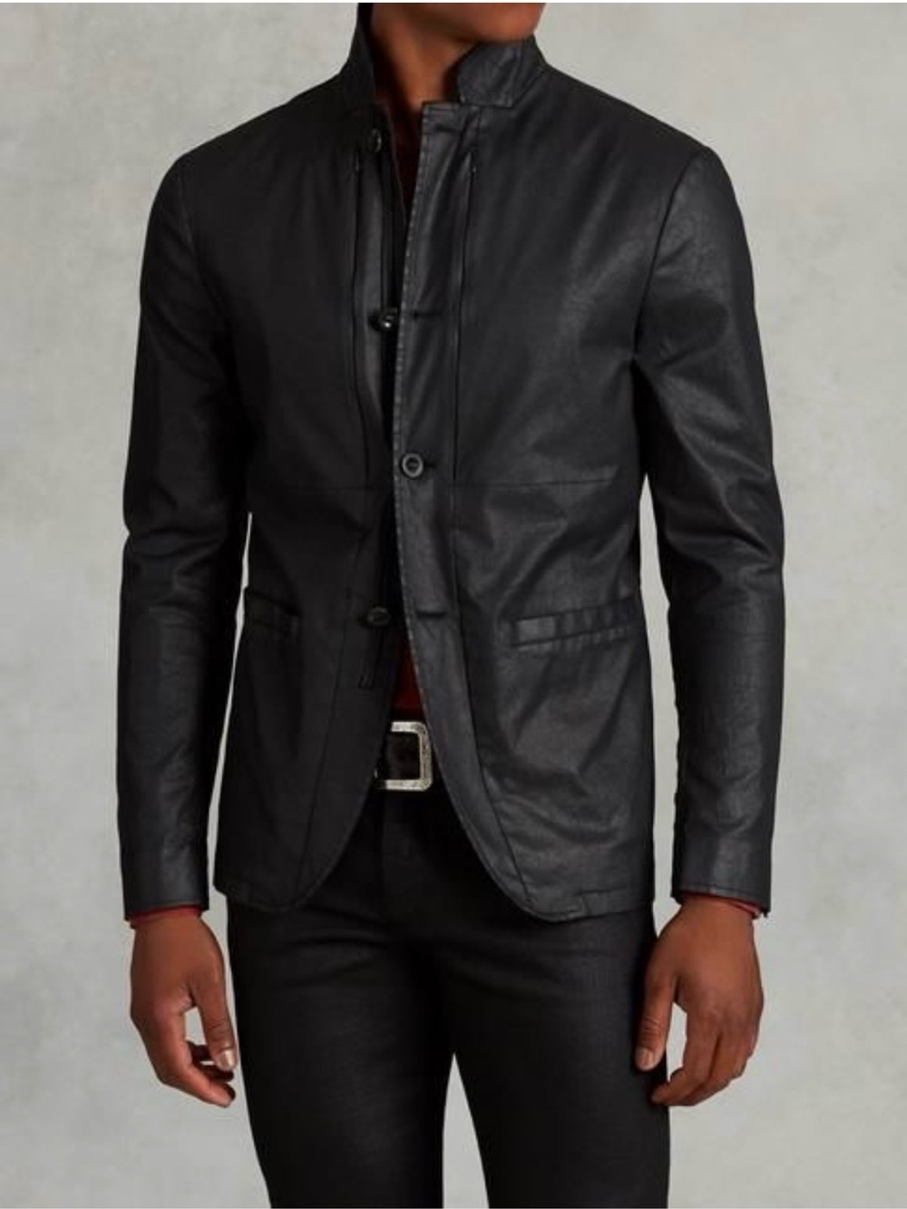 John Varvatos Collection Coated Stand collar Jacket Size EU 50 USA 40